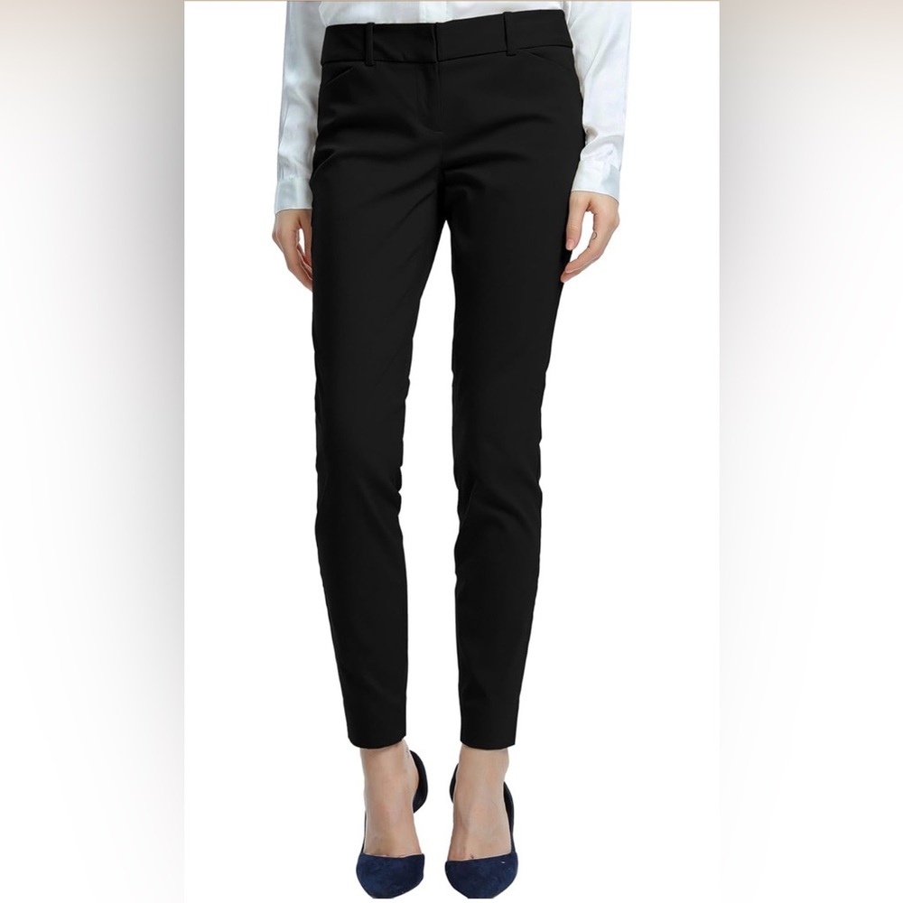 NWT Satinato Women's Straight Pants Stretch Slim Skinny Trousers Size 16 Office
